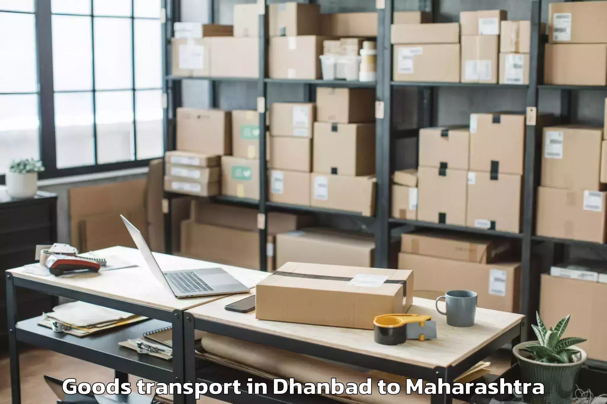 Top Dhanbad to Harnai Goods Transport Available